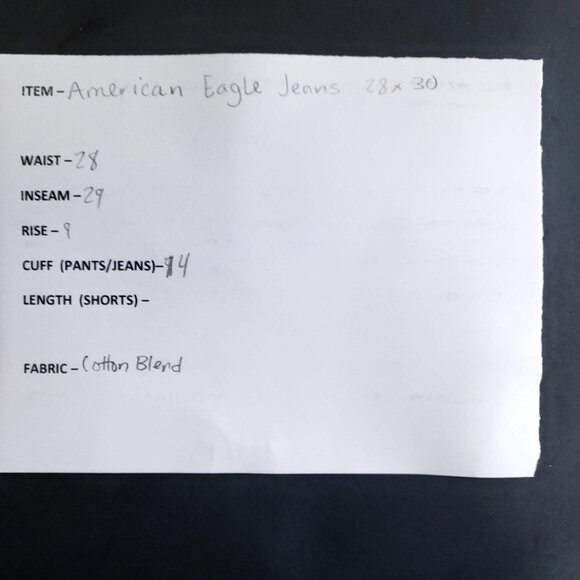 American Eagle Next Level Flex Slim Straight Jeans Men's Size 28/30 Dark Wash - Picture 7 of 7